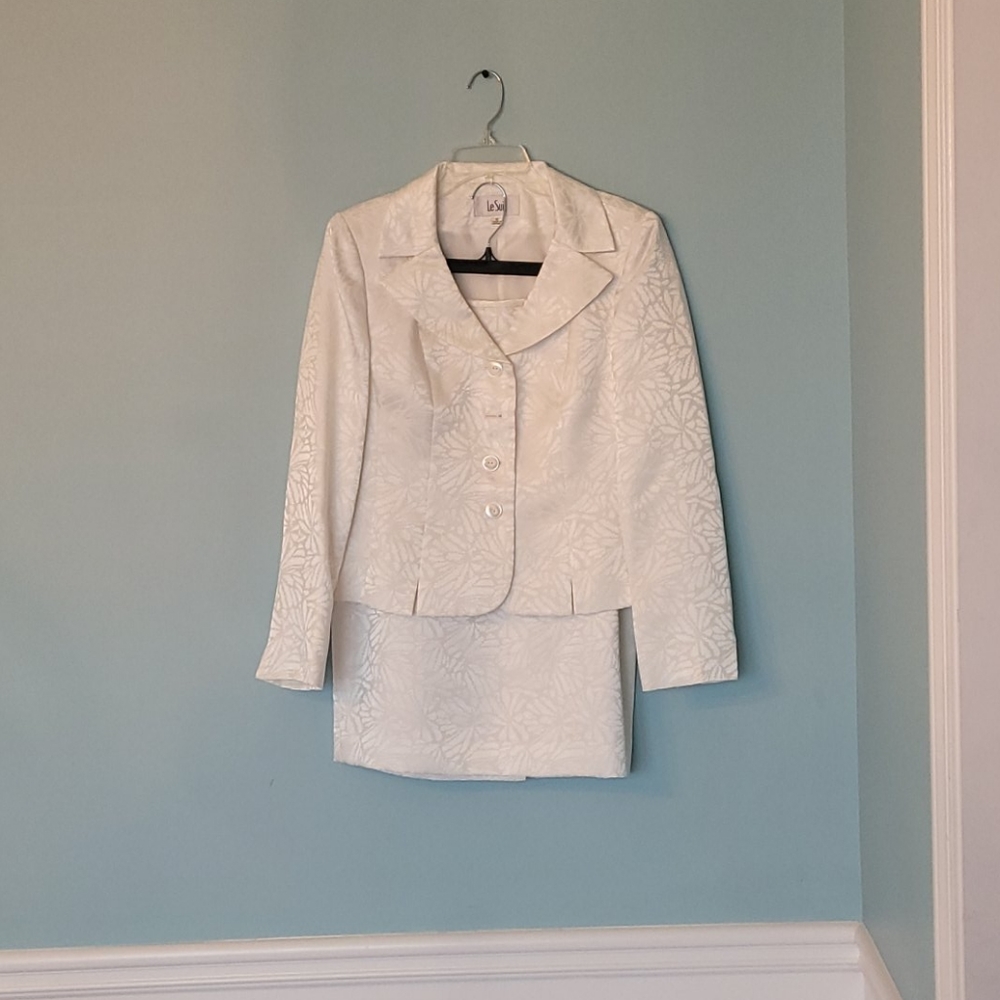 White suit skirt set